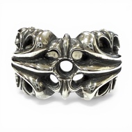 成色極佳 ◇ CHROME HEARTS K&T SV925 戒指，銀色，尺寸 JP 15（約），重量 18.0 克，男士