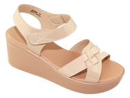 Sandal đế bằng nữ Bitas SYN.293 (Đen + Kem)