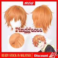 Anime Project SEKAI COLORFUL STAGE Shinonome Akito Cosplay Wig 30cm Short Orange Heat Resistant Synt