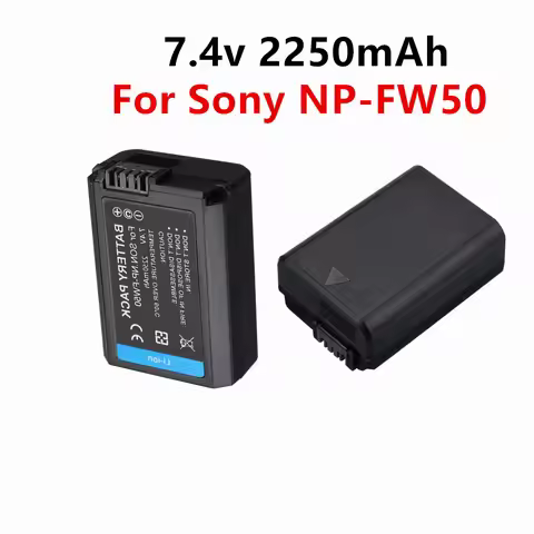 2250mAh NP-FW50 Battery for Sony ZV-E10L a37 A7 A7II A7RII A7SII A7S A7S2 a6000 a6400 a6500 NEX-7 RX