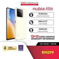 [NEW] nubia A56 4.5G 12(4+8)GB+128GB Smartphone 6.75" HD+ 90Hz 500nits I 13MP AI Triple Camera