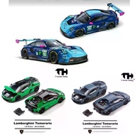 TH 1/64 Porsche 911GT3 R Lamborghini Alloy Diecast Car Model Toy Birthday Gift