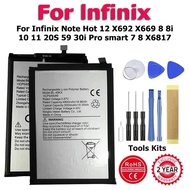 BL-49JX BL-51BX BL-49LX BL-49KX BL-49NX Battery New For Infinix Note Hot 12 X692 X669 8 8i 10 11 20S