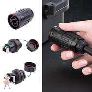 YGBG RJ45 Connector, Dual Head IP67 Waterproof Ethernet Socket, Professional Shielded CAT6 Dust Cap 