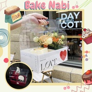 SET OF 5 TRANSPARENT MICA VALUES WITH PAPER BASE 2 LUXURY CAKE AND FRUIT COMPARTMENTSx