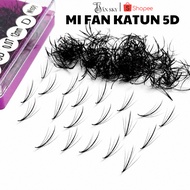 Katun Wispy 5D fan Eyelashes Thickness 0.07 Curvature C-CC-D 500Fan/Box, Artificial Eyelashes, TUAN 