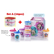 ⭐READY STOCK⭐TUPPERWARE DISNEY BABY SET WITH GIFT BOX / SIPPY CUP 200ML / SNACK CUP 110ML / SNACK BOX 400ML