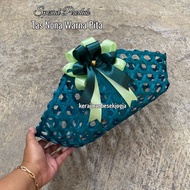 NONA BAG WITH RIBBON COLOR | Bamboo hamper basket, parcel basket, hamper basket