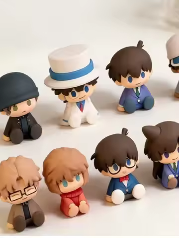Bandai Namco Detective Conan POTEPOTTE-R Blind Box Resin Dolls Classic Trendy Ornaments Desktop Deco