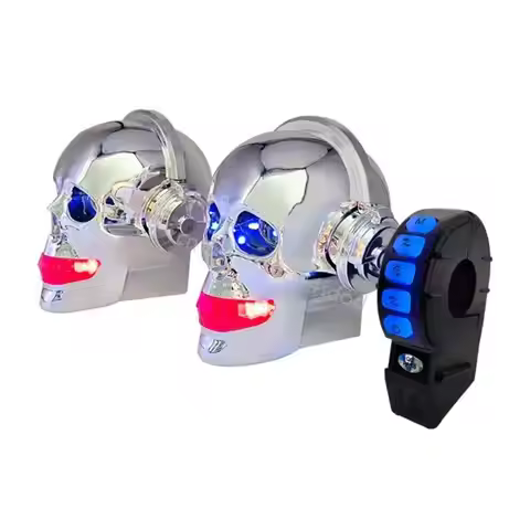 Motorcycle Skull Speaker Subwoofer MP3 Player Motorbike Stereo System Support TF/FM Radio Phone Call