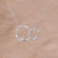 Twisted Necklace With Copper And Zirconia For Sisters A Perfect Gift