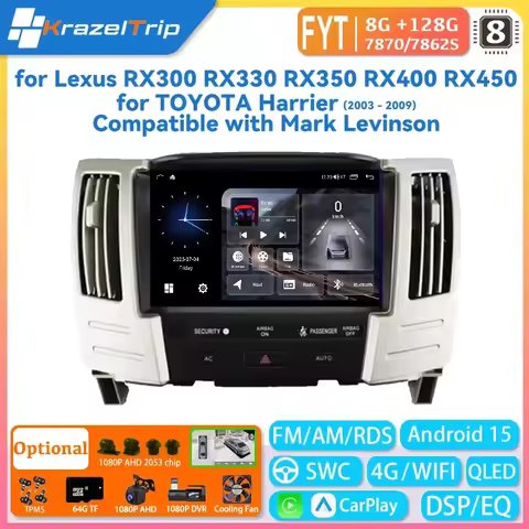 FYT7870 Car Radio for Lexus RX300 RX330 RX350 RX400 RX450 High Trim TOYOTA Harrier 2003 - 2009 Compa