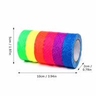 6Pcs Neon Gaffer Cloth Tape Self-adhesive Neon Gaffer Tape For Stage Decor Layout