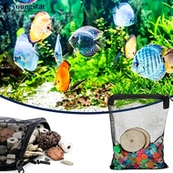 YTAR  10Pcs Black Zipper Mesh Filter Bags Durable Breathable Aquarium Filtration Media Storage Pouch