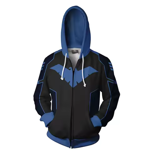 Batgirl Robin Nightwing Hoodie Legion Cosplay Costume 3D Printed Hoodie Thin Jacket for Men Women Sp