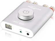 Nobsound NS-20G 200W Mini Bluetooth 5.0 Power Amplifier 2.0 Channel Wireless Receiver Hi-Fi DSP Stereo Headphone Audio Amp LED Display (Silver)