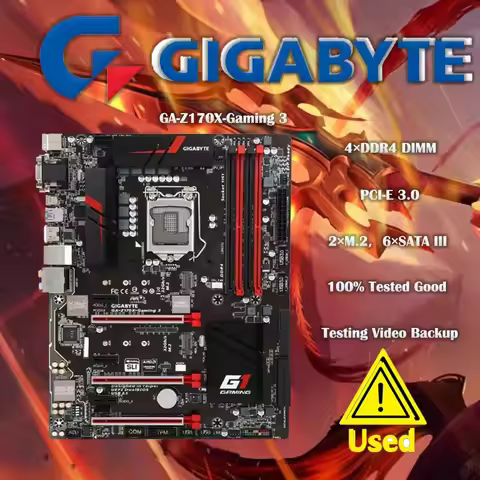 GIGABYTE GA Z170X Gaming 3 LGA 1151 Intel Z170 HDMI SATA 6Gb/s USB 3.1 USB 3.0 ATX Intel Motherboard