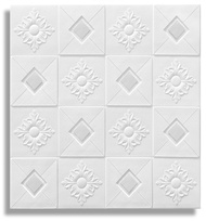 PROMO 20 LEMBAR!!! Wallpaper dinding 3D Foam Motif Bunga Motif Kotak Vienna TERLARIS