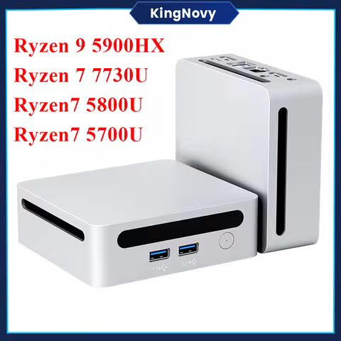 Mini PC AMD Ryzen 9 5900HX/R7 5700U/7730U/5800U/5700U Dual DDR4 64GB NVMe Gaming Computer Barebone 8