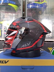 HELM ALV ULTRON PRO MOTIF CARBON STRIP RED PAKET GANTENG TERBARU SNI