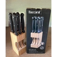 Baccarat Sabre Steak Knife Block Set 7pcs