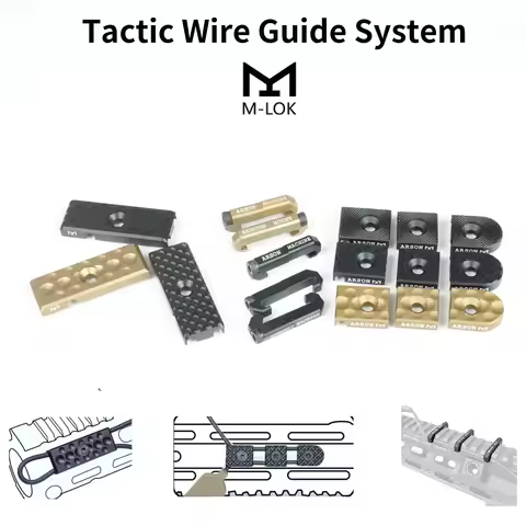Tacatical CNC Wire Guide System Cable Management Arson Machine MLOK KEYMOD M600 M300 PEQ15 Flashligh