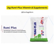 [1KG] Rumi-Plus Vitamin & Supplement untuk Haiwan Ternakan Ruminan Lembu Kerbau Kambing Kuda Ruda