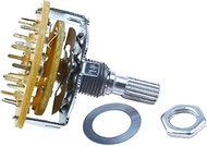 2PCS RS25 Band switch 2P4T 2P5T 2P6T 3P3T 3P4T Mount Rotary Switch Selector Band 2 Pole 5 Position K