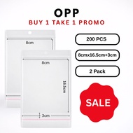 OPP Size POUCH BAG PLASTIC 8x16.5+3