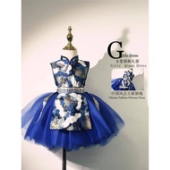 Girls Cheongsam Jumpsuit Real Dress Children Tang Suit Hanfu Princess Dress Flower Girl Catwalk Banq