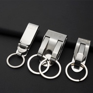 Risheng8802stainlesssteelkeychainsingleringclasphigh-endleatherbeltbucklemen'svintagewaisthanger8815