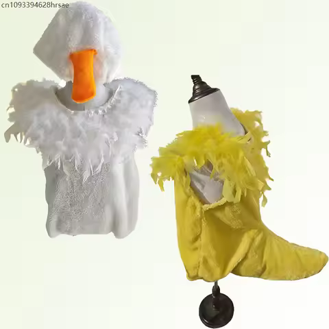 Cartoon Duck Costumes For Children Duck Dance Party Soft Animal Clothing Halloween Cosplay Suit Scho