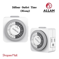 ALLAN Indoor Mini 24 Hour Mechanical Outlet Timer ( 1PC )