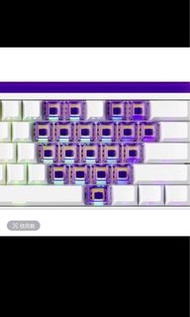 (包平郵)Akko 紫色愛心鍵帽Love Keycaps