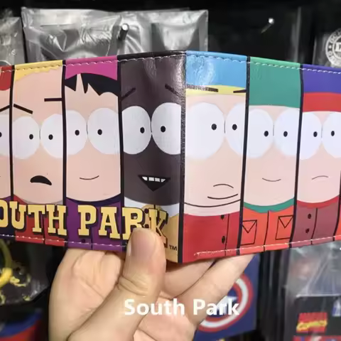 South Park change, foreskin clip, PU wallet, male and female youth anime, South Park surroundings, b
