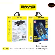 SG_Premium AWEI P125K Magnetic 15W Wireless 10000mAh Powerbank 5A PD 22.5W Fast Charge LED Digital Display High Speed