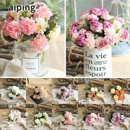 AIPING Artificial Flowers, Colorful Chrysanthemum Silk Hydrangea, Cute 10 Heads Fake Flowers Bouquet