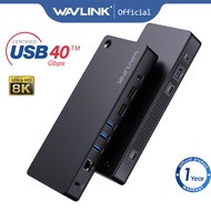WAVLINK USB 4 Docking Station Dual 4K Display one 8K 130W PD Plug and Play Work with Thubderbolt 3 T