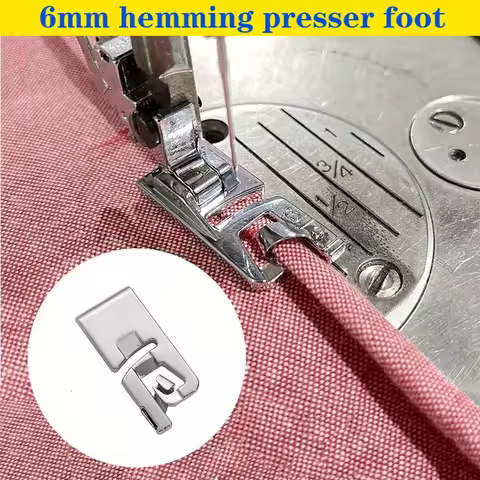 Multi-Function Sewing Machine Presser Foot, Household 6mm Presser Foot Hemmer Foot Set Hemmer Foot