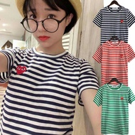 S Japan CDG Red Stripes Tee Shirt