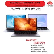 Huawei Matebook D16 Laptop 16GB + 512GB 12th Gen Intel Core i5 60Wh Rated Capacity Huawei Laptop