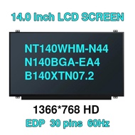Original 14.''inch Laptop Lcd Screen Lcd Screen NT140WHM-N44 N140BGA-EA4 B140XTN07.2 07.0 NT140WHM-N
