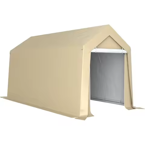 Durable Outdoor Storage Shed, 7x12 ft, Waterproof Garden Tent with Vent Window & Zipper Door for Bik
