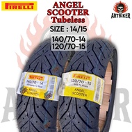 [SIZE 14/15 TUBELESS] Tayar PIRELLI Angel Scooter Tyre 140/70-14 120/70-15 Original Tayar