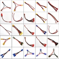 XT60 XT90T EC5 EC3 TRX JST Plug Parallel Battery Connector Cable Extension Y / O Splitter Plug Adapt