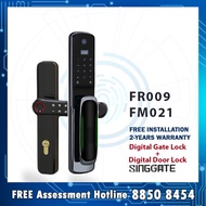 SINGGATE FR009 Door Viewer Digital Door Lock + FM021 GATE Digital Lock Bundle Set