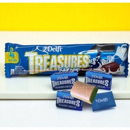 Delfi Treasures Milk 4pcs Chocolate Treasur Milk Delfi Chocolate Wafer biru Treasure Chocolate