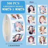 HEARTS2HEARTS H2H 500 PCS STICKER ROLL KPOP mail STICKER deco freebies kpop korea