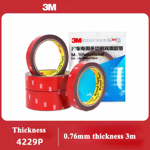 3M 4229P Double-Sided Adhesive Tape for Car Use, High Viscosity Acrylic Foam Tape, High Temperature 