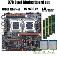 Kkde ชุด Cpu คู่โมเดอร์บอร์ด X79พบ2 × Xeon E5 2630 V2 4 × 16Gb = 64Gb 1333Mhz PC3 10600 DDR3อีซีซีอาร์อีจี Geheugen